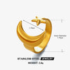 Wholesale Women's Minimalist Geometric Moon Star Stainless Steel Electroplated Ring