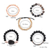 Wholesale Women's Minimalist Geometric Natural Matte Stone Agate Crystal Multilayered Bracelet