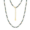 Wholesale Women's Minimalist Geometric Natural Stone Pearl Turquoise Layered S925 Silver Electroplated Necklace Cross Chain