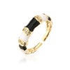 Wholesale Women's Minimalist Geometric Open Ring Copper 18K Gold Plated With Microinlay Zircon