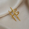 Wholesale Women's Minimalist Geometric Open Ring Stainless Steel Vacuum Real Gold Plated Jewelry