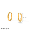 Wholesale Women's Minimalist Geometric Pleated 18K Gold Vacuum Electroplated Stainless Steel Hoop Earrings