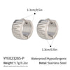 Wholesale Women's Minimalist Geometric Round Stainless Steel Earrings With Textured Finish Handpolished And Vacuum Real Gold Plated In Pvd Furnace