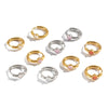 Wholesale Women's Minimalist Geometric Round Zircon Earrings Stainless Steel 18K Gold Plated By Vacuum Real Gold Plating In Pvd Furnace