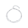 Wholesale Women's Minimalist Geometric S925 Silver Bracelet With Diamond Design