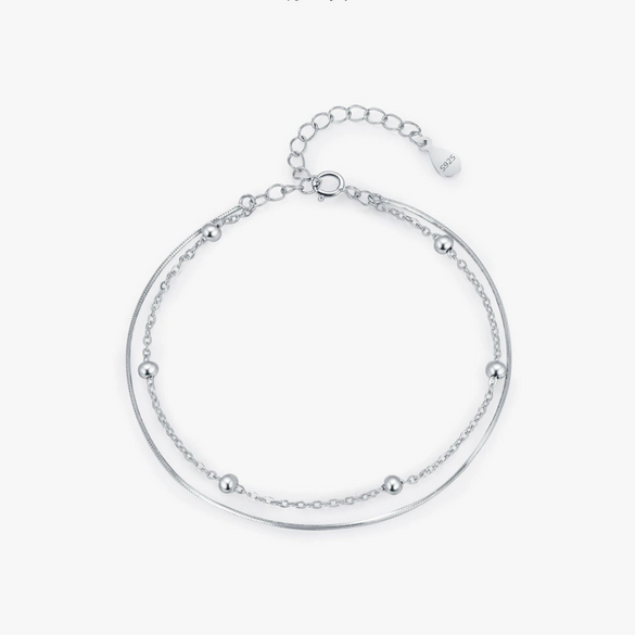 Wholesale Women's Minimalist Geometric S925 Silver Bracelet With Diamond Design