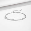 Wholesale Women's Minimalist Geometric S925 Silver Bracelet With Diamond Design
