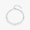 Wholesale Women's Minimalist Geometric S925 Silver Bracelet With Diamond Design