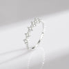 Wholesale Women's Minimalist Geometric S925 Sterling Silver Microinlaid Zircon Ring Jewelry