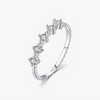 Wholesale Women's Minimalist Geometric S925 Sterling Silver Microinlaid Zircon Ring Jewelry
