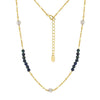 Wholesale Women's Minimalist Geometric Semiprecious Stone S925 Silver Electroplated Cross Chain Necklace