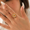 Wholesale Women's Minimalist Geometric Shell Open Ring Titanium Steel Stainless Steel Glued Jewelry