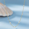 Wholesale Women's Minimalist Geometric 925 Silver Cross Chain Necklace With Electroplating