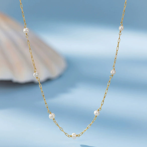Wholesale Women's Minimalist Geometric 925 Silver Cross Chain Necklace With Electroplating