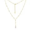 Wholesale Women's Minimalist Geometric 925 Silver Electroplated Cross Chain Multilayered Necklace
