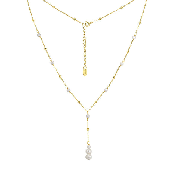 Wholesale Women's Minimalist Geometric 925 Silver Electroplated Cross Chain Multilayered Necklace