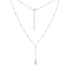 Wholesale Women's Minimalist Geometric 925 Silver Electroplated Cross Chain Multilayered Necklace