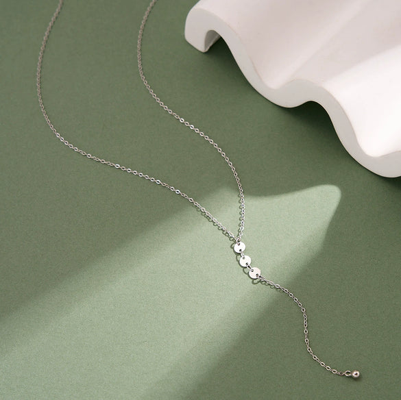 Wholesale Women's Minimalist Geometric Silver Electroplated Cross Chain Yshaped Clavicle Necklace