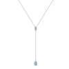 Wholesale Women's Minimalist Geometric 925 Silver Electroplated Cross Chain Zircon Pendant Necklace