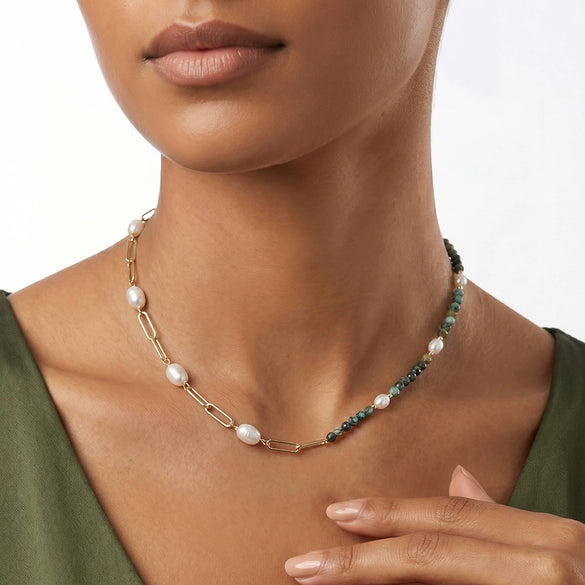 Wholesale Women's Minimalist Geometric Silver 925 Silver Cross Chain Electroplated Necklace