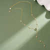 Wholesale Women's Minimalist Geometric Silver 925 Silver Electroplated Water Dropshaped Long Necklace Cross Chain Collarbone Chain Fashion Accessory