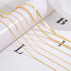 Wholesale Women's Minimalist Geometric 925 Silver Snake Bone Chain Gold Plated