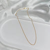 Wholesale Women's Minimalist Geometric 925 Silver Snake Bone Chain Gold Plated
