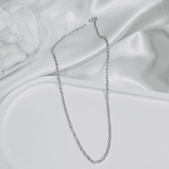 Wholesale Women's Minimalist Geometric 925 Silver Snake Bone Chain Gold Plated