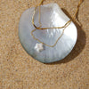 Wholesale Women's Minimalist Geometric Stainless Steel And Titanium Steel Necklace With Natural Pearl And Pvd Furnace Vacuum Real Gold Plating