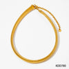 Wholesale Women's Minimalist Geometric Stainless Steel And Titanium Steel Snake Bone Chain Necklace