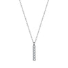 Wholesale Women's Minimalist Geometric Stainless Steel Diamondstudded 18K Gold Plated Cnc Pendant Necklace With Calendering Chain