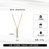 Wholesale Women's Minimalist Geometric Stainless Steel Diamondstudded 18K Gold Plated Cnc Pendant Necklace With Calendering Chain