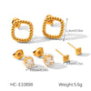 Wholesale Women's Minimalist Geometric Stainless Steel Earrings With Pvd Furnace Vacuum Real Gold Plating