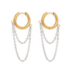 Wholesale Women's Minimalist Geometric Stainless Steel Earrings With Vacuum Real Gold Plating