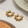 Wholesale Women's Minimalist Geometric Stainless Steel Electroplated Earrings