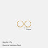 Wholesale Women's Minimalist Geometric Stainless Steel Electroplated Hoop Earrings