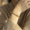 Wholesale Women's Minimalist Geometric Stainless Steel Electroplated Lock Metal Chain Bracelet Jewelry