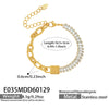 Wholesale Women's Minimalist Geometric Stainless Steel Electroplated Lock Metal Chain Bracelet Jewelry