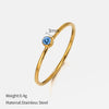 Wholesale Women's Minimalist Geometric Stainless Steel Electroplated Ring