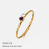 Wholesale Women's Minimalist Geometric Stainless Steel Electroplated Ring