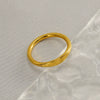 Wholesale Women's Minimalist Geometric Stainless Steel Electroplated Ring