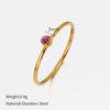 Wholesale Women's Minimalist Geometric Stainless Steel Electroplated Ring