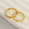 Wholesale Women's Minimalist Geometric Stainless Steel Electroplated Ring