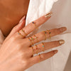 Wholesale Women's Minimalist Geometric Stainless Steel Electroplated Ring
