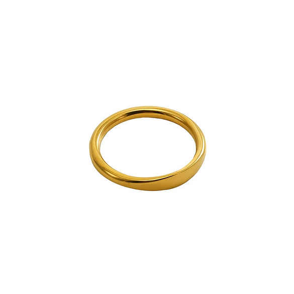 Wholesale Women's Minimalist Geometric Stainless Steel Electroplated Ring