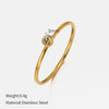 Wholesale Women's Minimalist Geometric Stainless Steel Electroplated Ring