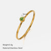 Wholesale Women's Minimalist Geometric Stainless Steel Electroplated Ring
