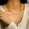 Wholesale Women's Minimalist Geometric Stainless Steel Electroplated Snake Bone Necklace