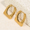 Wholesale Women's Minimalist Geometric Stainless Steel Electroplated Trapezoidal Ear Clips