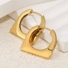 Wholesale Women's Minimalist Geometric Stainless Steel Electroplated Trapezoidal Ear Clips
